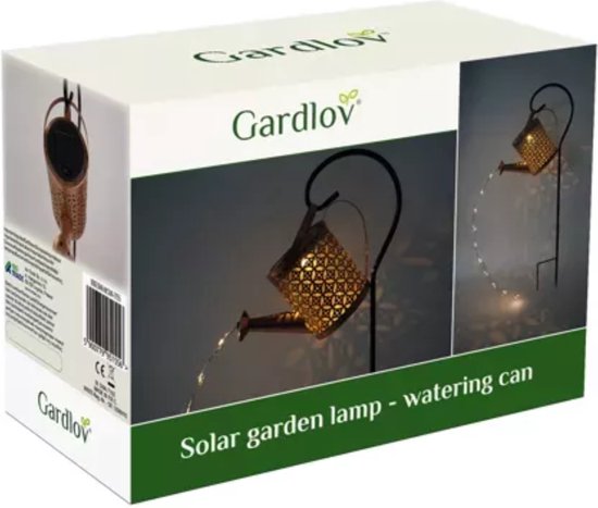 Gardlov Solar Tuinlamp Gieter - Sfeervolle en Duurzame Verlichting voor Uw Tuin