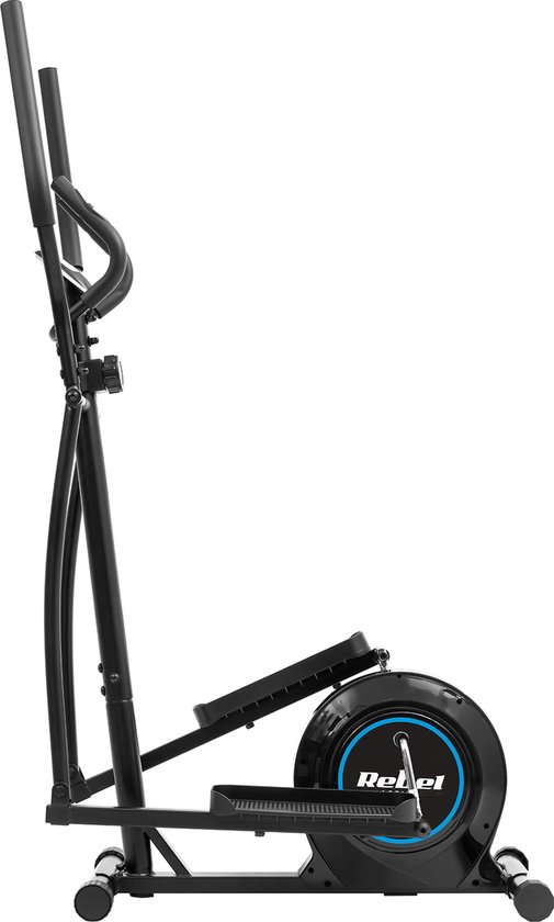 Rebel Active Magnetische Crosstrainer - Elliptische Trainer LCD-Display Hartslagsensoren 8 Weerstandsniveaus – Zwart