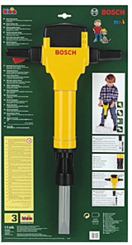Klein Toys Bosch mini - drillboor - speelgoed - incl. beweging-, licht- en geluidseffecten - geel