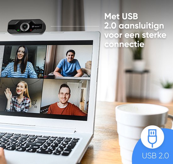 Webcam - Voor pc - Met Microfoon - Full HD