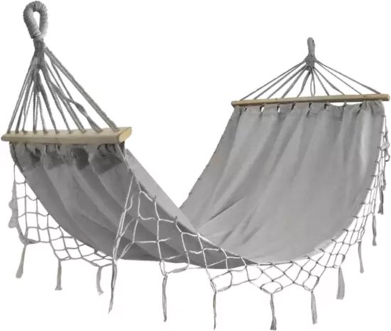 Gardlov Grote Tuinhangmat met Frame 200 x 100 cm - Veilig en Comfortabel - Grijs