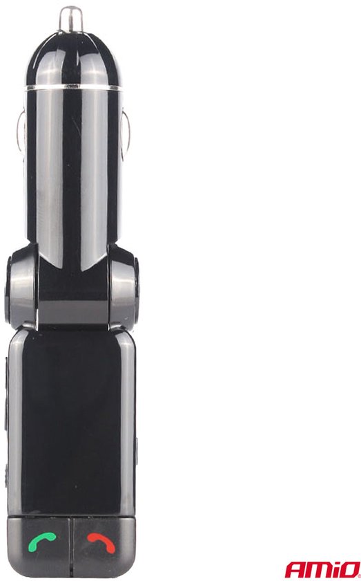 Car FM Transmitter - 2xUSB-A - 12V/24V - Bluetooth - Handsfree Bellen - Compact en Vouwbaar