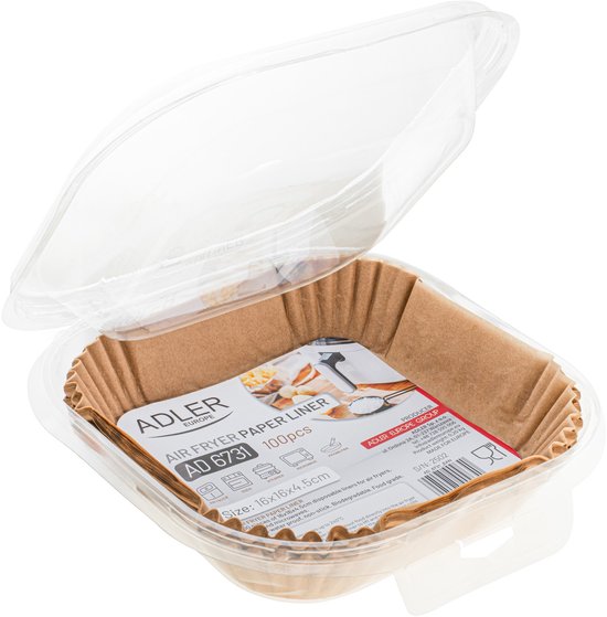 Adler AD 6731 - Airfryer Bakpapier - Rond - Antiaanbak - Ø 16 cm - 100 Stuks