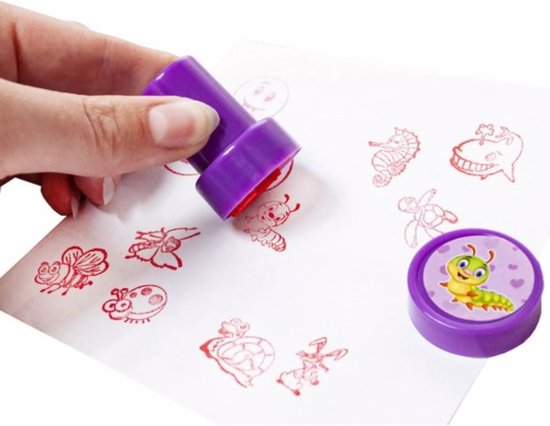 Kruzzel Kinderstempelset 60 Stuks - Educatief en Veilig Speelgoed - Creatief Plezier