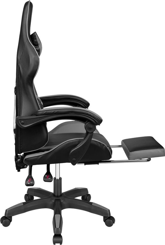 Krüger&Matz KM0790GREY - Warrior GX-150 gaming stoel, grijs-zwart