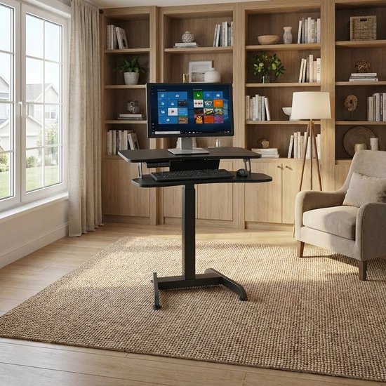 Maclean Elektrisch bureau - hoogteverstelling max hoogte 122cm max 37 kg - voor werk rechtop zitten
