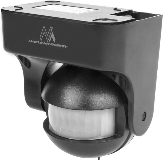 Maclean MCE358 GR - Bewegingsmelder - Infrarood PIR bewegingsmelder - IP44 - bereik 12m max. belasting 800/1200W - Grijs