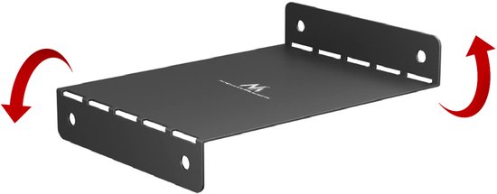 Maclean - Compacte kabelgoot voor onder het bureau, max. belasting 5kg, zwart, MC-107 B