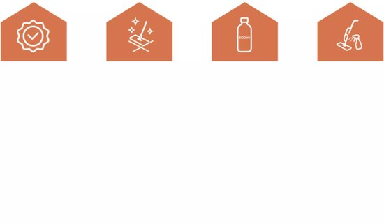 Ruhhy spray mop 600 ml – microvezel dweil met sproeier – 180° draaibaar, 2 doeken