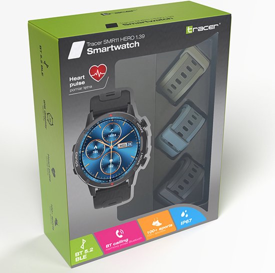 Tracer - Sporthorloge - Bluetooth 5.2 BLE, 1,39'' IPS, SMR11 HERO