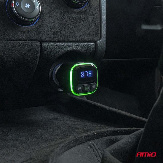 Car FM Transmitter 1×USB-A 2×USB-C 12V 24V – Bluetooth, MicroSD en Hands-Free Bellen