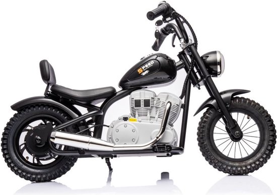 Elektrische kinder motor - zwart - 112x54x72 cm - 350W motor