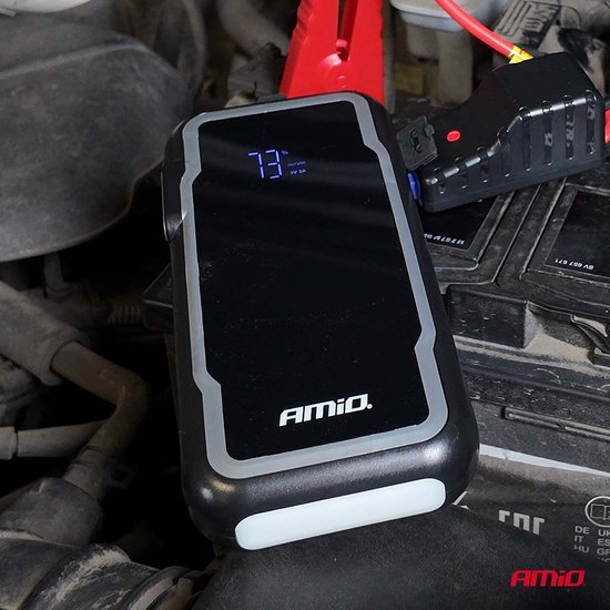 AMiO Portable 3-in-1 Jump Starter LED Powerbank – 12V 12Ah – 1600A – Compact en Krachtig
