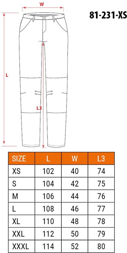 Spodnie robocze NEO 81-231-XS (rozmiar XS)