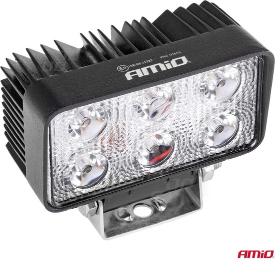 AMiO Krachtige Werklamp AWL02 6 LED FLAT 9-60V Verstraler Spot Robuust Offroad