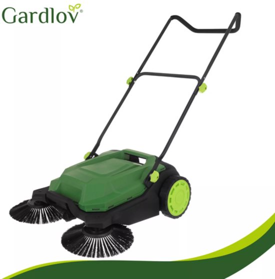 Gardlov Handmatige veegmachine voor terras, oprit en bestrating met 680 mm werkbreedte en capaciteit van 2100 m2 per uur
