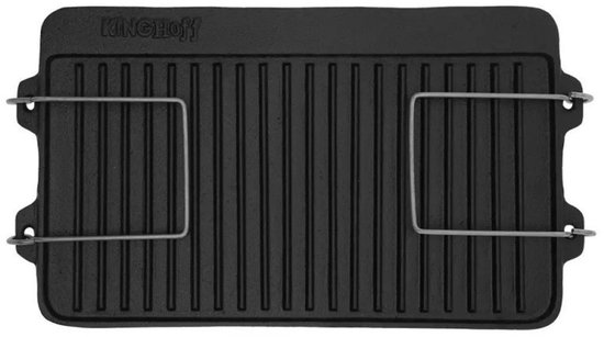 Kinghoff KH-1262 - 44x24 cm - grillplaat omkeerbaar - Gietijzeren