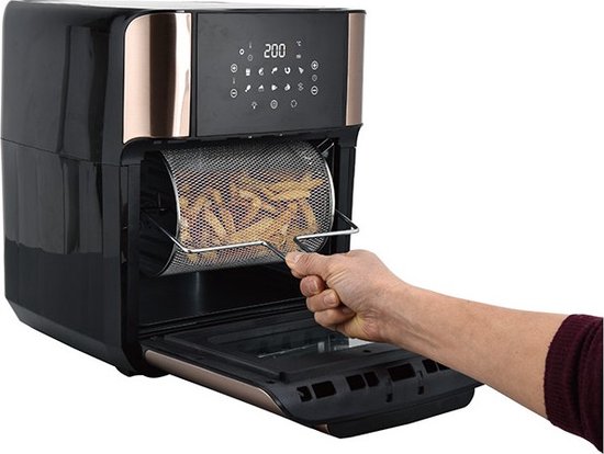 Klausberg KB-7598 - Elektrische Heteluchtfriteuse - 12 Liter - 1800W - Roosterfunctie
