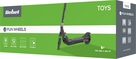 Rebel ZAB0031W - Elektrische ‘Fun Wheels’ step, kids, wit