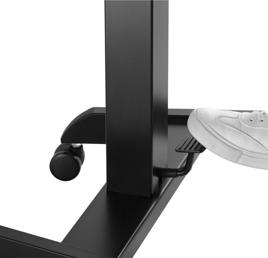 Maclean - Laptoptafel - Zit-sta bureau - laptoptandaard - In hoogte verstelbaar laptop bureau met wieltjes - verstelbaar tot max. 113cm 30 graden Kantelbaar Zwart