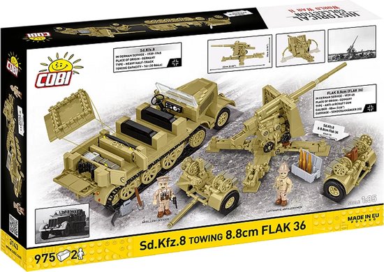 COBI 3143 Sd.Kfz.8 Towing 8,8 cm Flak 36