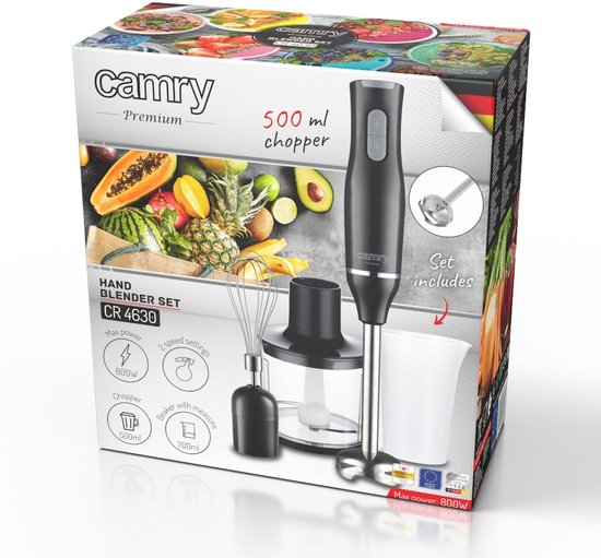 Camry - Staafmixer - Staafmixerset - 800W - 2 snelheden - klopper - CR 4630