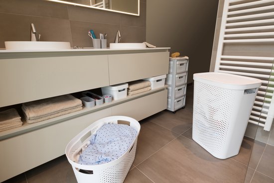 Curver Infinity Dots Ladesysteem - 4 lades van 11L - met wieltjes - 36x30×66 cm - Grijs