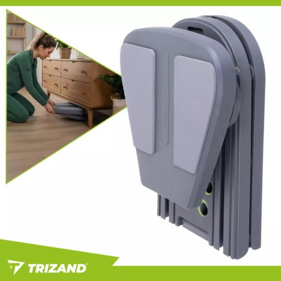Trizand Pilatesboard 97 x 35 cm met handgrepen, buikrollers en weerstandstraining voor thuis