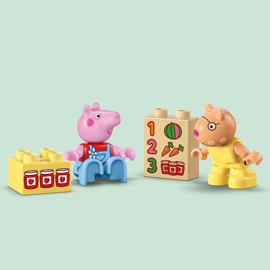 LEGO DUPLO Peppa Big Tractor en Marktkraam Dieren Speelgoed voor Peuters - 10468