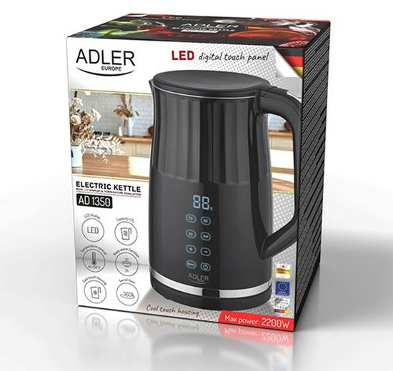 Waterkoker Adler AD 1350 Zwart 2200 W 1,7 L