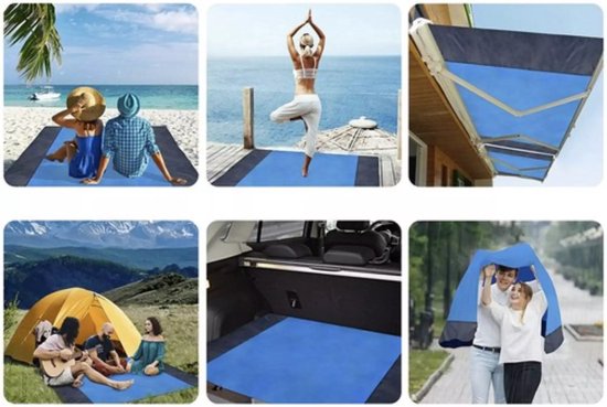 Trizand XXL Strand-/Picknickdeken 208x208cm - Ruim en Stabiel
