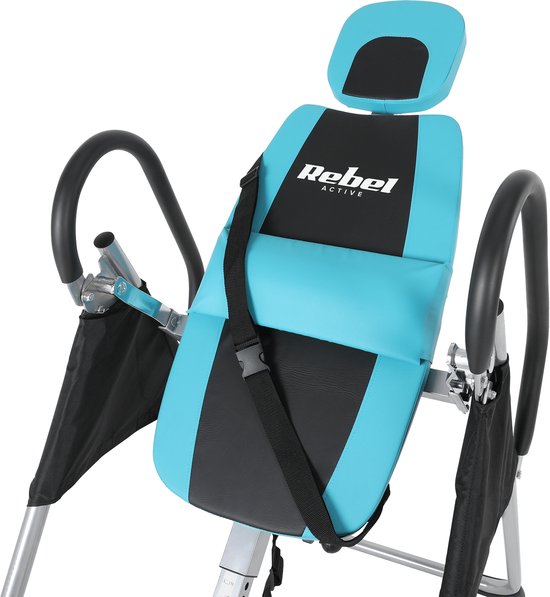 Rebel Active RBA-2009 opvouwbare inversietafel tot 130 Kg - inversiebank - verstelbaar 147 - 198 cm - zwaartekrachttrainer - rugtrainer