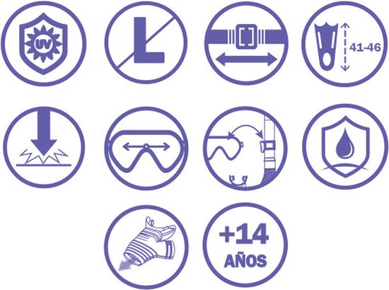 Bestway Set Masker en Buis Volwassene Anatomische Bandje Assorti Kleur +14 Jaar Strand en Zwembad 24071