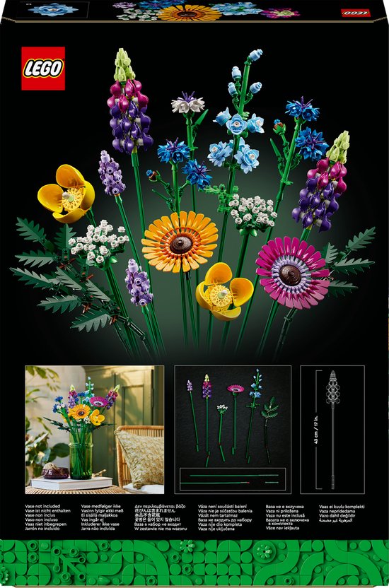 LEGO Icons Wilde Bloemen Boeket Bouwset voor Volwassenen, Botanical Collection - 10313