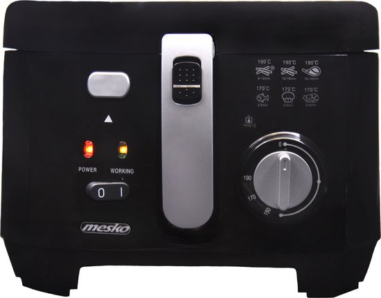 Mesko MS 4908 - Frituurpan / 2.5 liter / Antraciet
