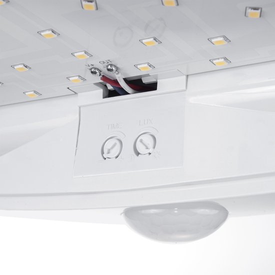 Maclean - LED-lamp met bewegingsmelder | 10W - IP44 - natuurlijk wit (4000K) 900lm - Wit