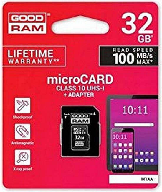Goodram - Geheugenkaart - microSD 256 GB - Class 10 UHS-I - Inclusief Adapter SD