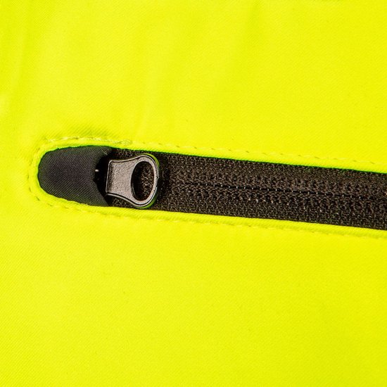 Neo Tools Hi-Vision Softshell Jas Flu Geel XXXL/58 Donkere Stof Water En Wind Bestendig ISO 20471:2013 ISO 13688:2013