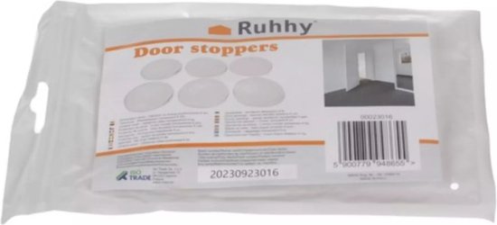 Ruhhy Deurbuffer - 6x - zelfklevend - transparant - polyurethaan - stootdopjes