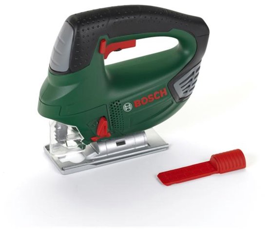 Klein Toys Bosch mini II speelgoed decoupeerzaag - 17,9x5x16 cm - incl. realistische geluids- en lichteffecten - groen rood zwart - zaag
