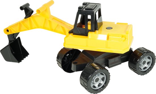 Lena Graafmachine Giga Trucks Junior 70 Cm Zwart/geel