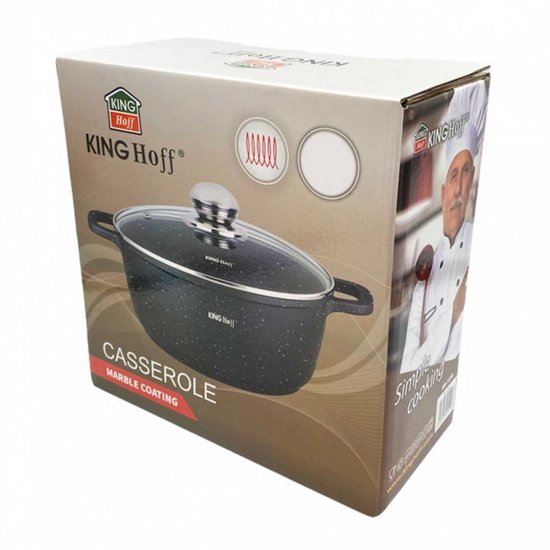 Kinghoff 1597 - Braadpan - met Aromaknop - 28 cm - 6.5 liter