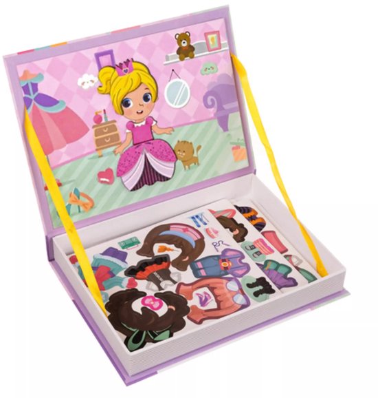 Kruzzel magnetische puzzel mode – creatieve aankleedset in boekvorm met 51 kledingstukken en accessoires