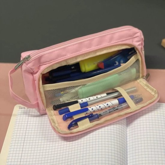 Maaleo Dubbel Uitschuifbare Etui - Roze - Praktisch en Ruim