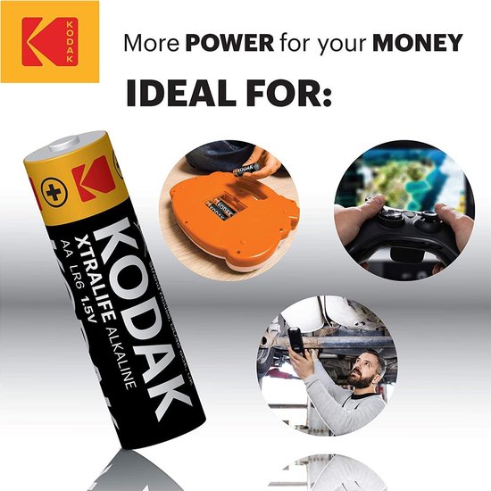 Kodak XTRALIFE - Alkaline AA/LR6 Batterijen - 60 stuks