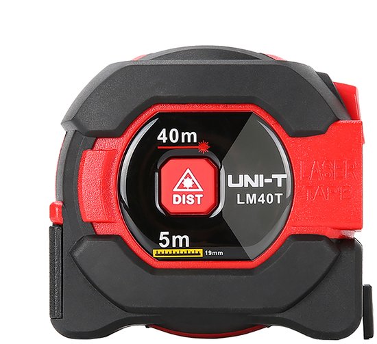 UNI-T LM40T rolmaat 5 meter met laser 40 meter afstandsmeter en LCD display