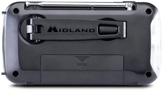 Midland ER100 Noodradio - zaklamp - dynamo - zonnecellen - AM/FM radio, 2600 MAH accu C1665