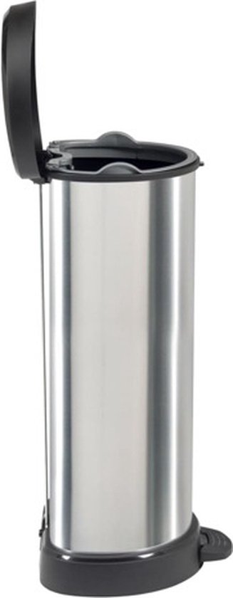 Curver Decobin - Prullenbak - 40 liter - Zilver Metallic