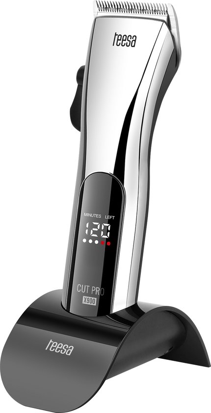 Teesa TSA0523 - Draadloze tondeuse CUT PRO X900, met LED-display en docking station
