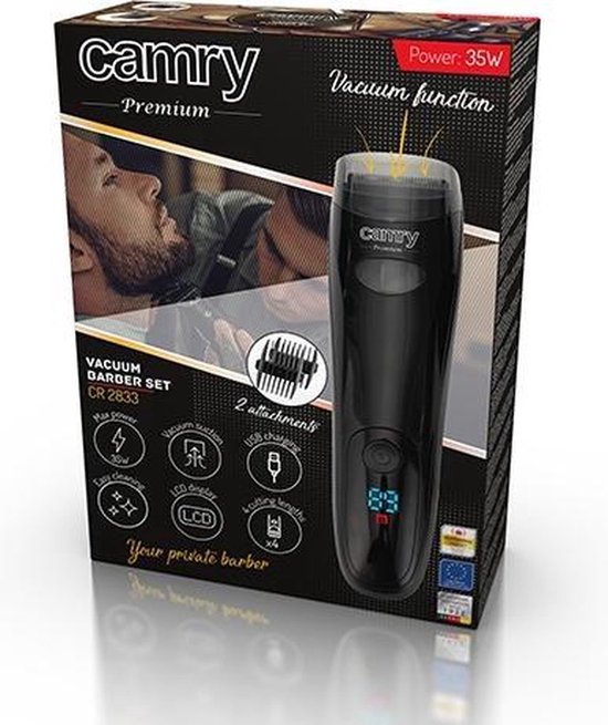 Camry CR2833 - Baardtrimmer - vacuüm afzuigfunctie